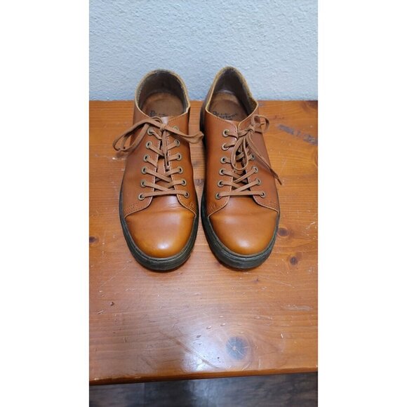 Dr. Martens Shoes - DR. MARTENS DANTE 6 EYE RAW BROWN OXFORD LEATHER UNISEX CHUNKY SHOES SIZE M10 W